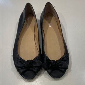 Me Too Black Bow Flats